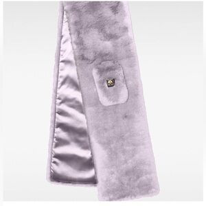 Moose Knuckles Sackett Faux Fur Pull-Through Scarf Lilac NWT